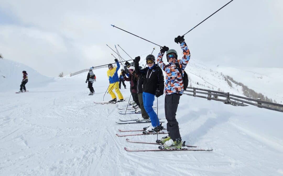 Students from Priestnall school ski in Austria 2024.