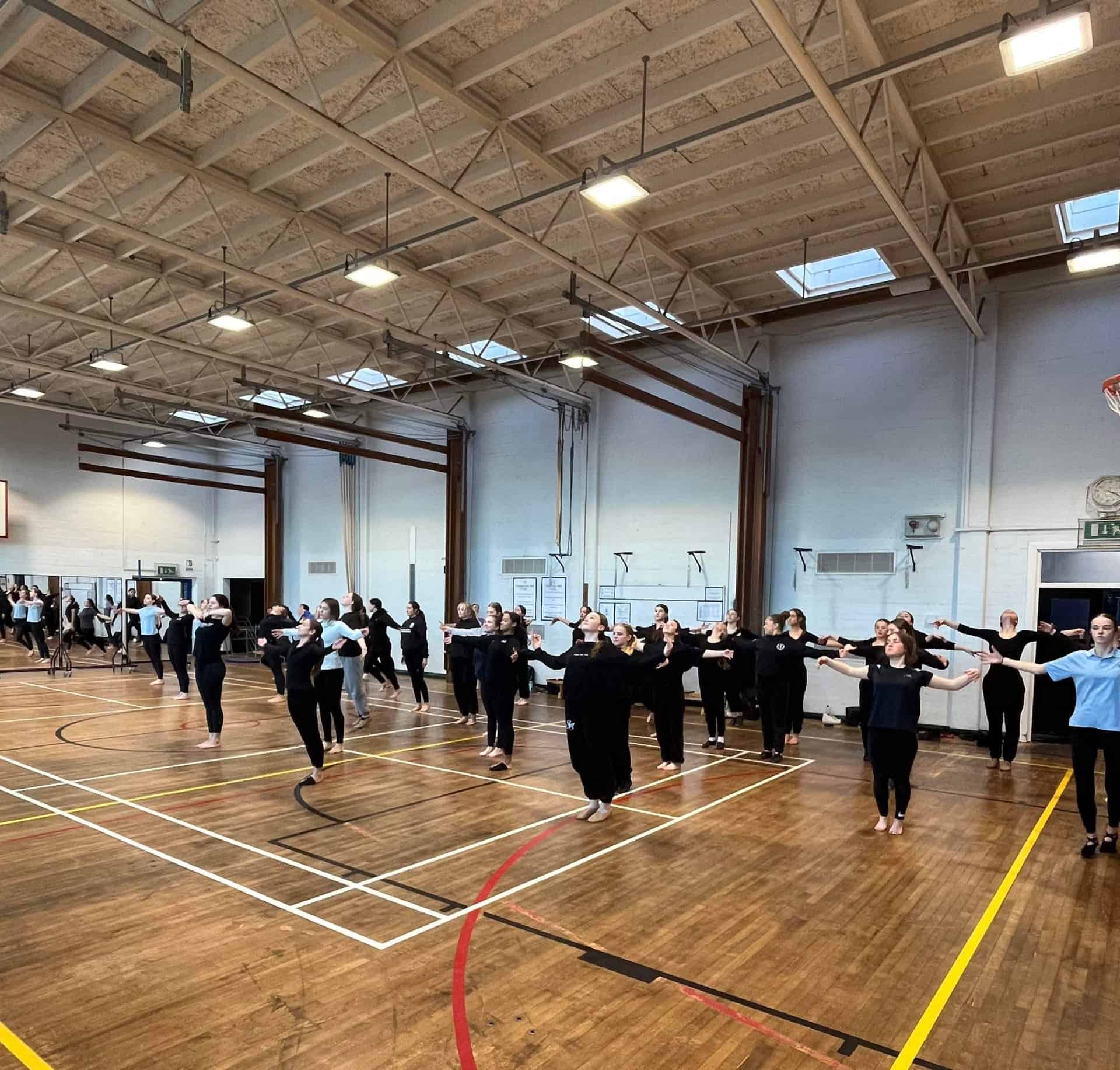 Priestnall School students dance in Marple Hall School