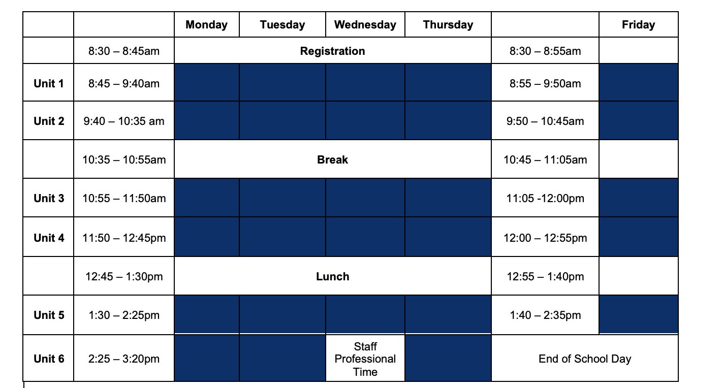 Priestnall Timetable