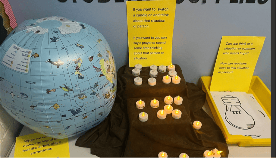 PRS Prayer candles interfaith week - Priestnall School