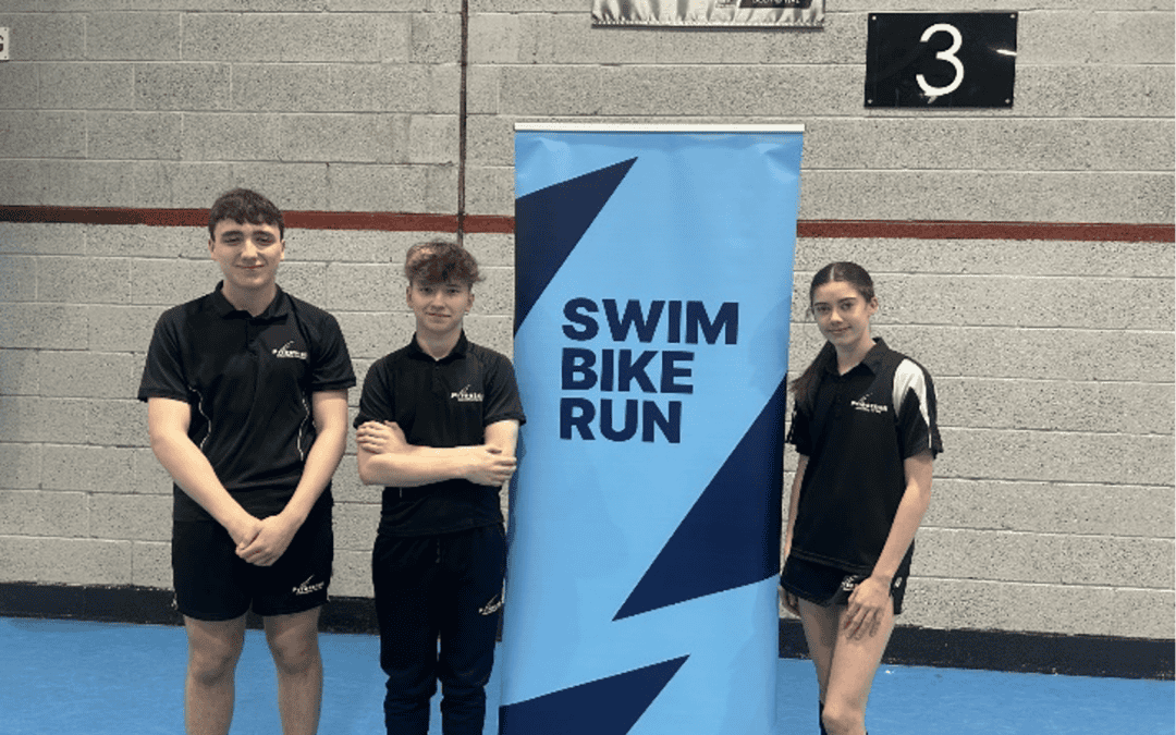 Priestnall School students at Stockport SHAPES Triathlon 2024.