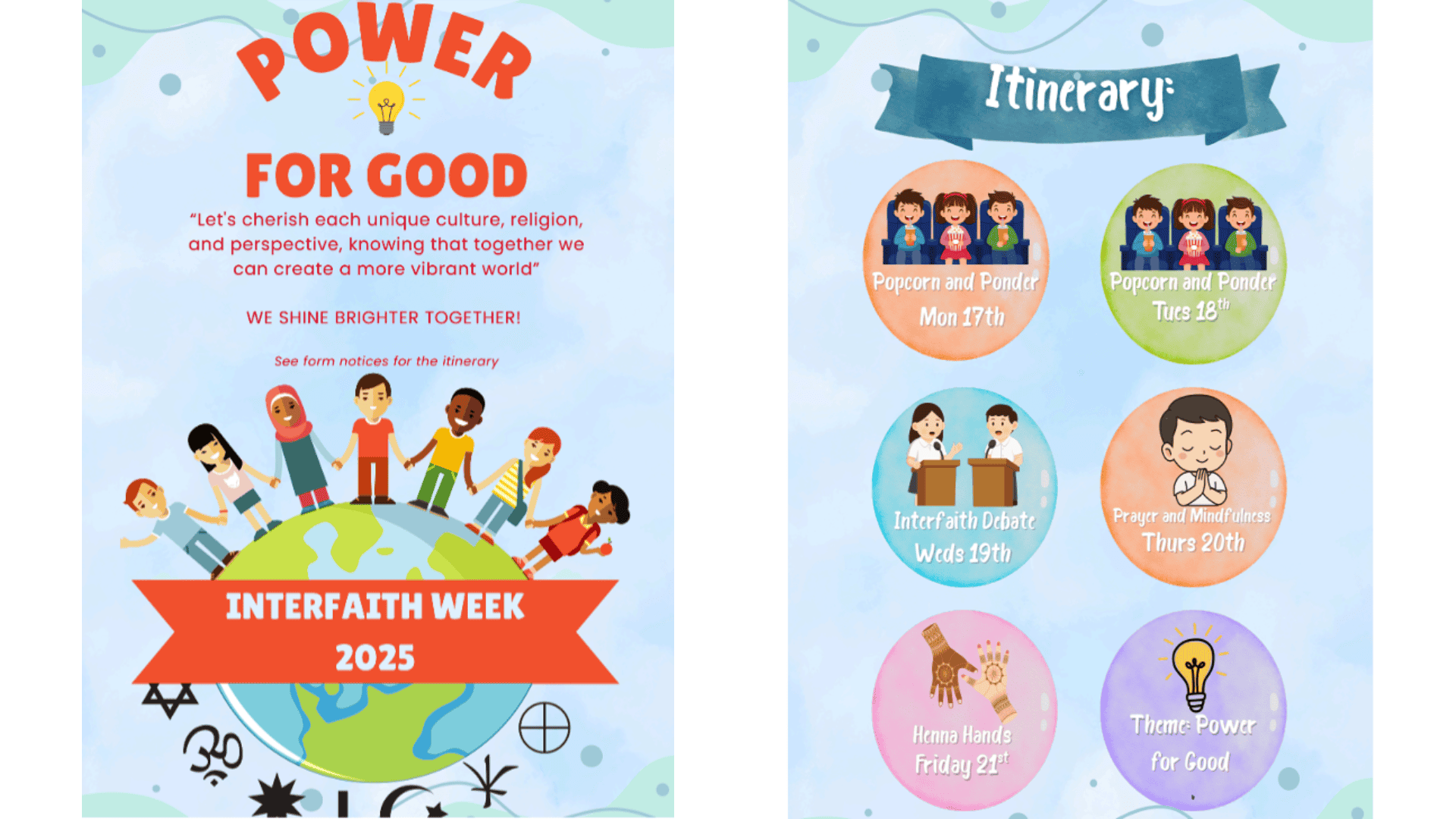 Power for good interfaith week posters - Priestnall School